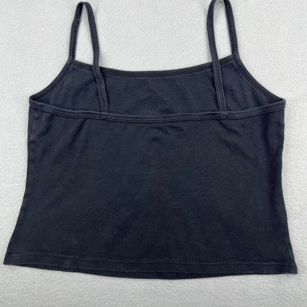 Vintage Y2K Black Cherub Angel Graphic Camisole Spaghetti Strap Tank Top XL - Picture 10 of 11